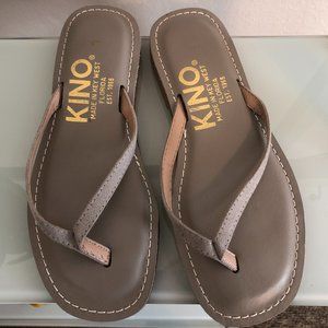 Kino Key West handmade sandals, size 7, gray